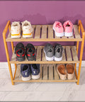 Keep your shoes organized and easily accessible with our 3 tier shoe organizer.