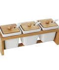 Ceramic Serving Spice Jars With Holder
