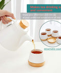 Ceramic Teapot Set With 4 Teacup Tray