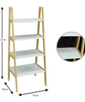 Maximize your space with elegance! Shop our versatile 4-Tier Wood Ladder Shelf – perfect for decor & storage. Transform any room today!