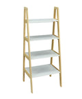 4-Tier Wood Ladder Shelf Bookcase Storage Organizer